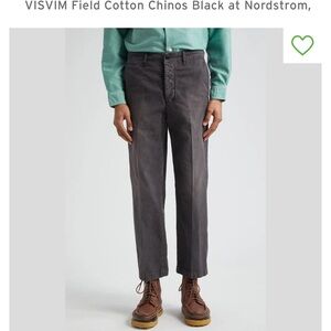 Visvim Black Chinos & Khakis Relaxed Fit Cotton Pants
